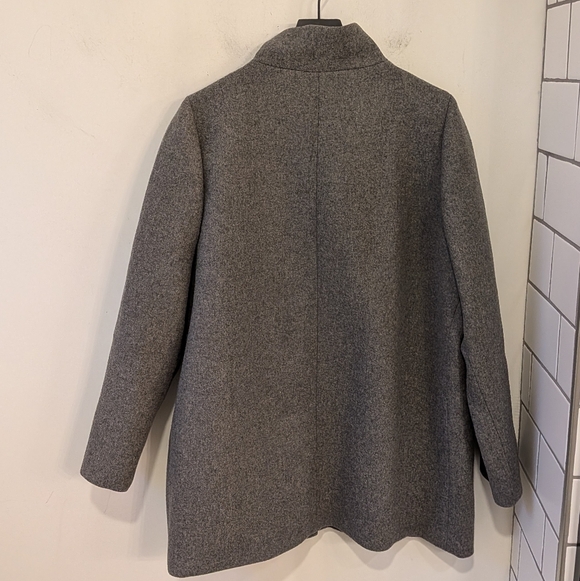 J. Crew Factory Women's Grey Wool Blend City Coat Size 22 - Picture 3 of 7